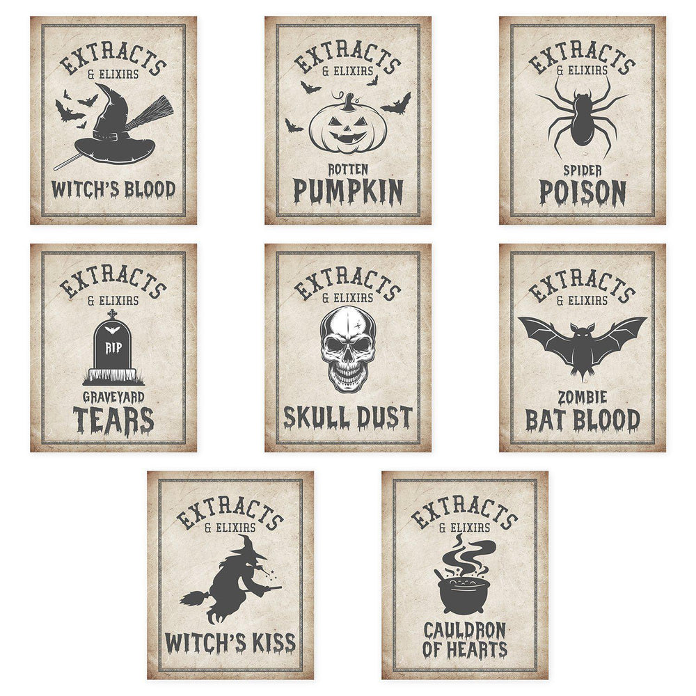 set-of-16-halloween-wine-bottle-labels-potion-bottles-halloween-decor for Free Printable Halloween Bottle Labels Set of 16 Halloween Wine Bottle Labels Potion Bottles Halloween Decor for Free Printable Halloween Bottle Labels