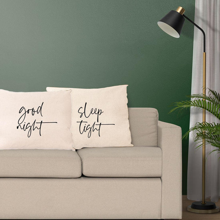 Set of 2 Decorative Throw Pillow Covers - Pillowcase for Wedding Couple | Home Decor-Set of 2-Andaz Press-I Like Her Butt I Like His Beard-
