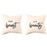 Set of 2 Decorative Throw Pillow Covers - Pillowcase for Wedding Couple | Home Decor-Set of 2-Andaz Press-Her Beast His Beauty-