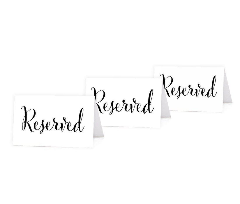 Set of 20 Formal Black & White Table Tent Place Cards-Set of 20-Andaz Press-Blank-