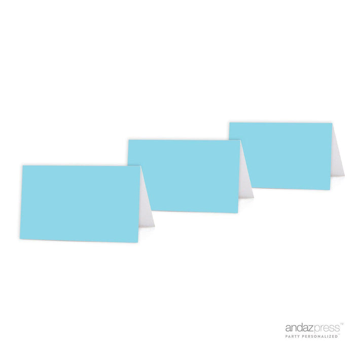 Set of 20 Pick Your Color Blank Table Tent Printable Place Cards-Set of 20-Andaz Press-Baby Blue-