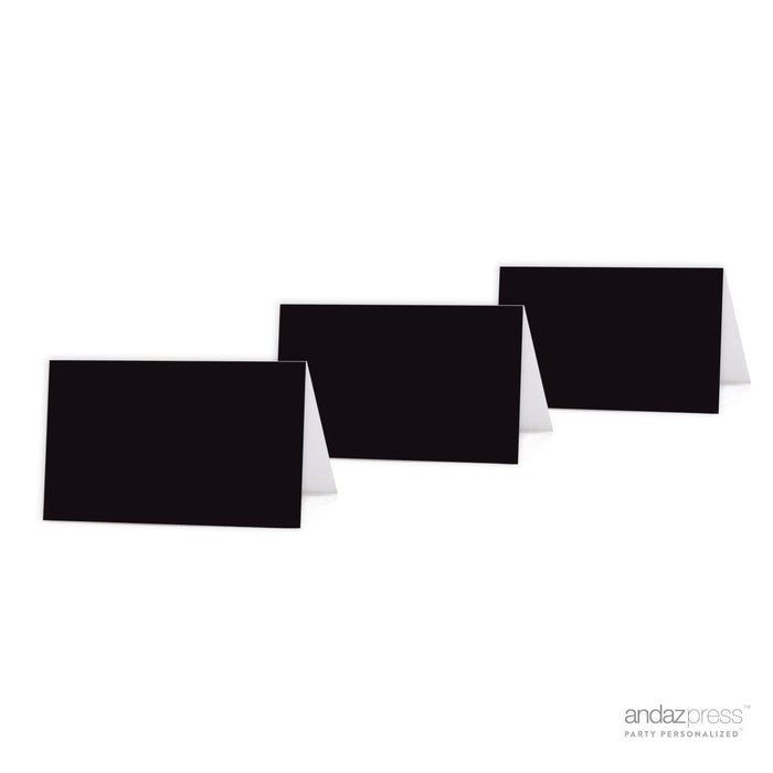 Set of 20 Pick Your Color Blank Table Tent Printable Place Cards-Set of 20-Andaz Press-Black-