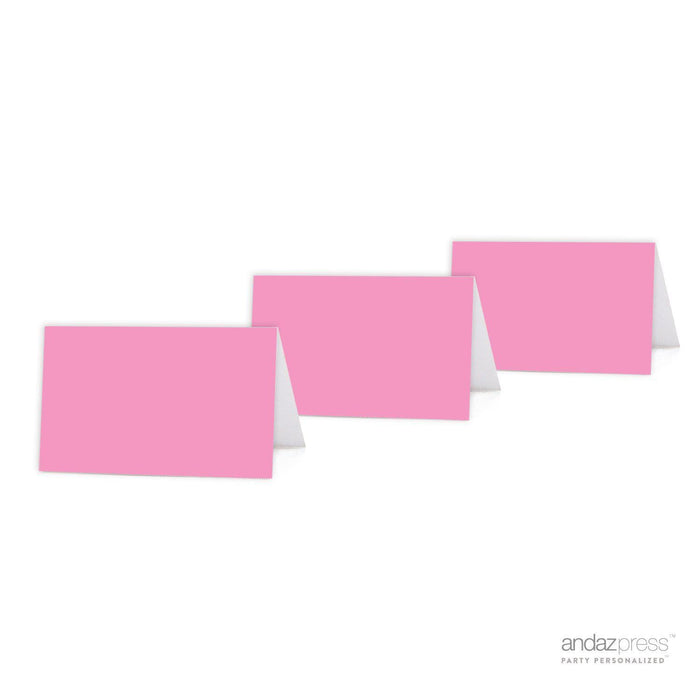 Set of 20 Pick Your Color Blank Table Tent Printable Place Cards-Set of 20-Andaz Press-Bubblegum Pink-