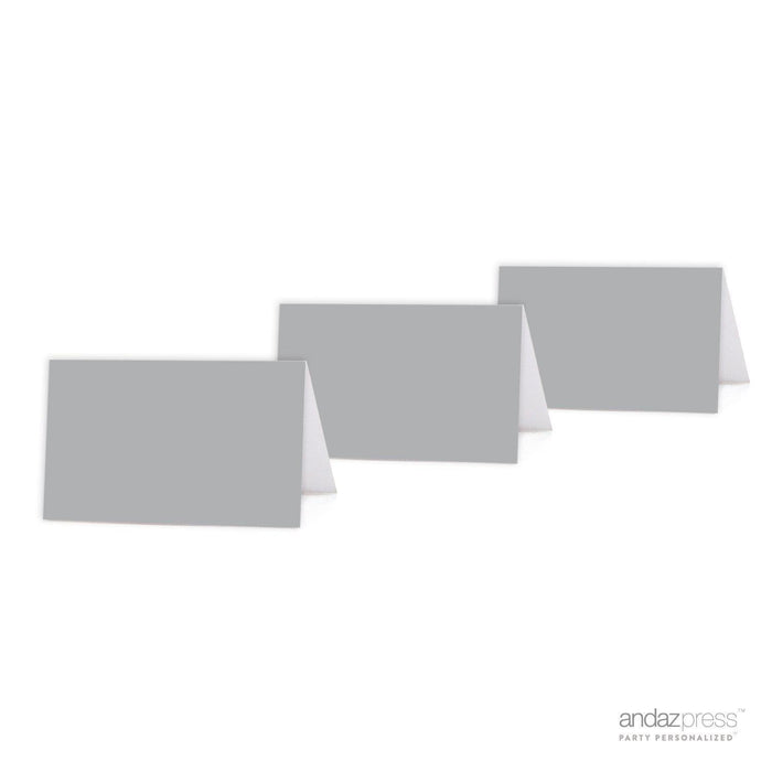 Set of 20 Pick Your Color Blank Table Tent Printable Place Cards-Set of 20-Andaz Press-Gray-