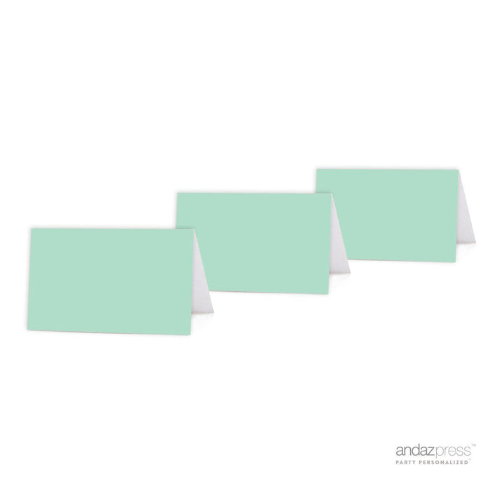 Set of 20 Pick Your Color Blank Table Tent Printable Place Cards-Set of 20-Andaz Press-Mint Green-