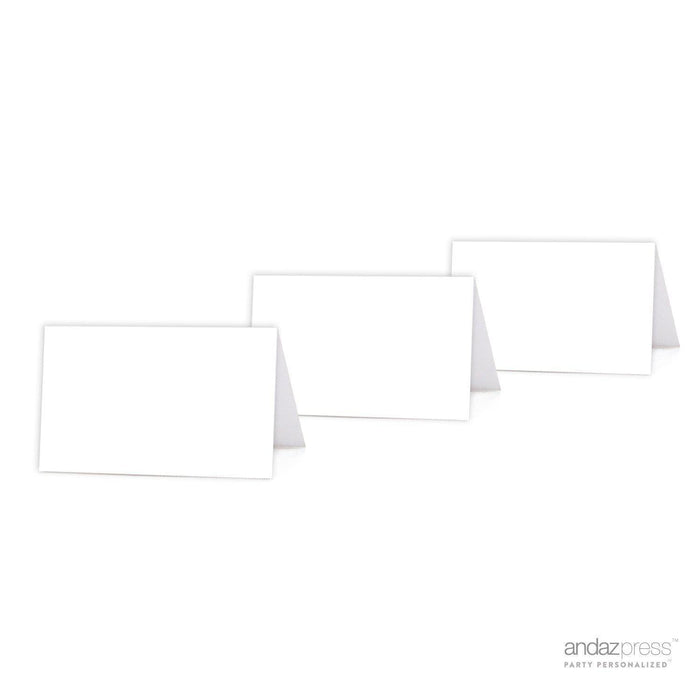 Set of 20 Pick Your Color Blank Table Tent Printable Place Cards-Set of 20-Andaz Press-White-