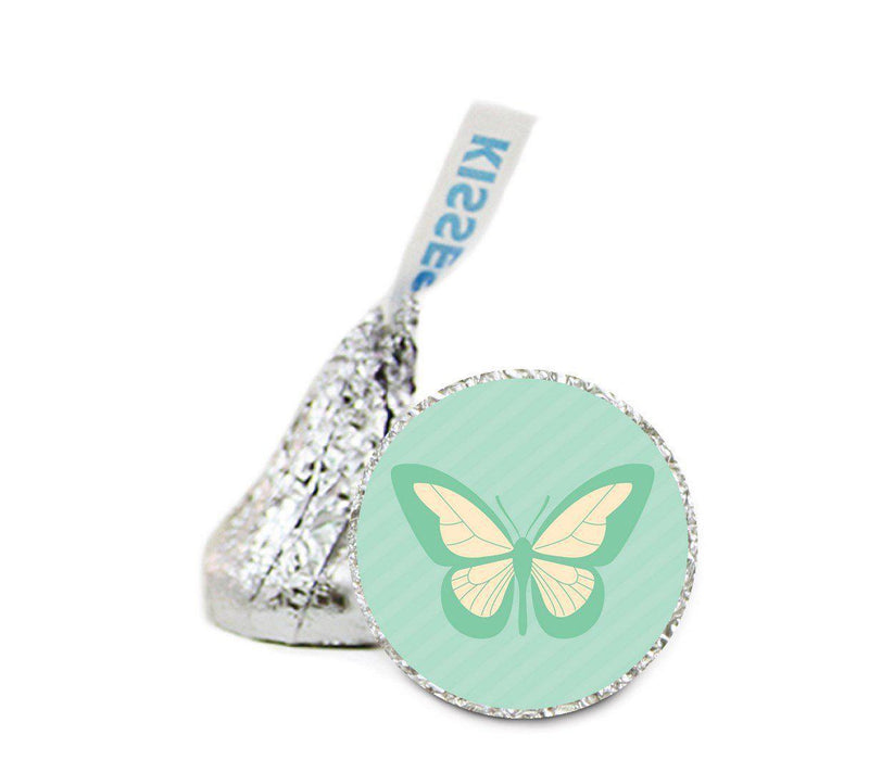 Set of 216 Wedding Theme Hershey's Kisses Stickers-Set of 216-Andaz Press-Butterfly-