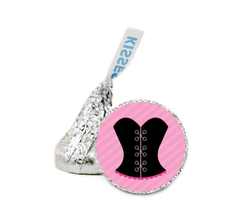 Set of 216 Wedding Theme Hershey's Kisses Stickers-Set of 216-Andaz Press-Lingerie Corset-