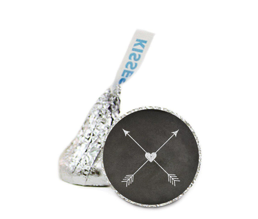Set of 216 Wedding Theme Hershey's Kisses Stickers-Set of 216-Andaz Press-Tribal Arrows-
