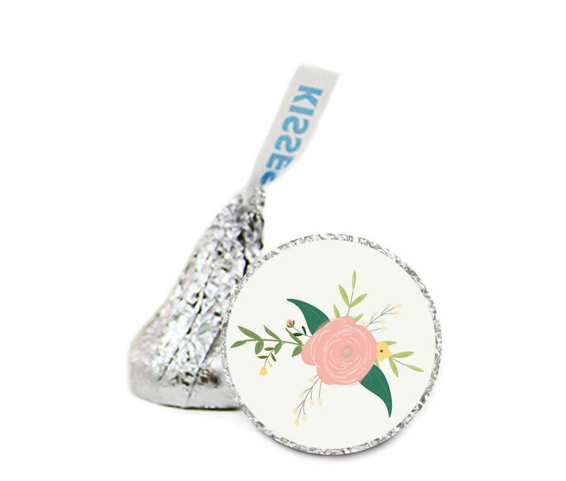 Set of 216 Wedding Theme Hershey's Kisses Stickers-Set of 216-Andaz Press-Vintage Roses-