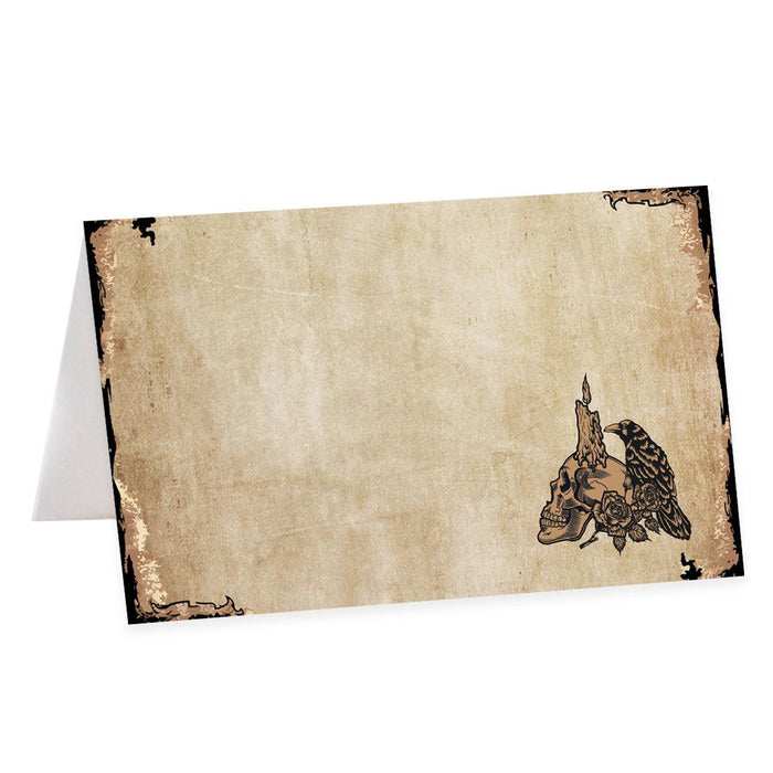 Set of 24 Halloween Table Tent Place Cards for Table Setting-Set of 24-Andaz Press-Scary Pumpkins-