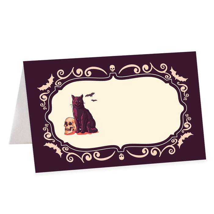 Set of 24 Halloween Table Tent Place Cards for Table Setting-Set of 24-Andaz Press-Scary Pumpkins-