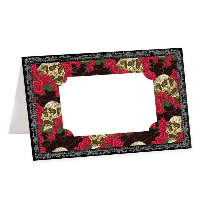 Set of 24 Halloween Table Tent Place Cards for Table Setting-Set of 24-Andaz Press-Scary Pumpkins-