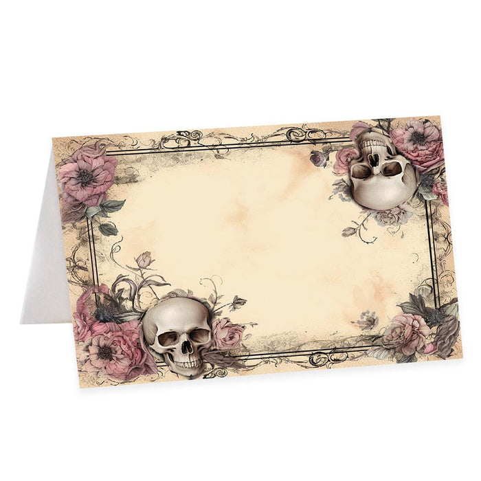 Set of 24 Halloween Table Tent Place Cards for Table Setting-Set of 24-Andaz Press-Scary Pumpkins-