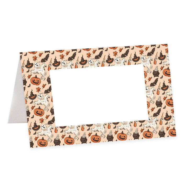 Set of 24 Halloween Table Tent Place Cards for Table Setting-Set of 24-Andaz Press-Scary Pumpkins-