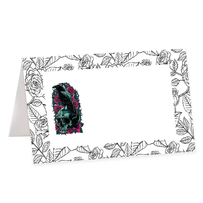 Set of 24 Halloween Table Tent Place Cards for Table Setting-Set of 24-Andaz Press-Scary Pumpkins-