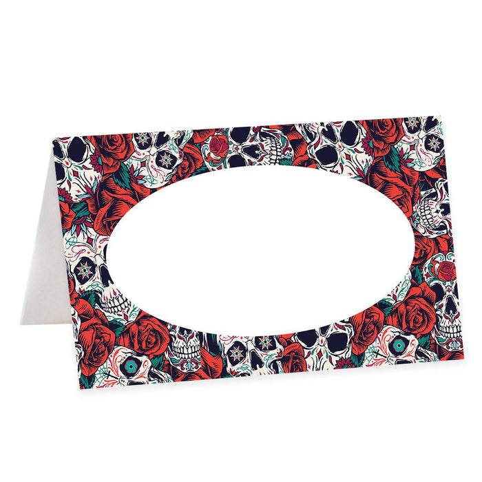 Set of 24 Halloween Table Tent Place Cards for Table Setting-Set of 24-Andaz Press-Scary Pumpkins-