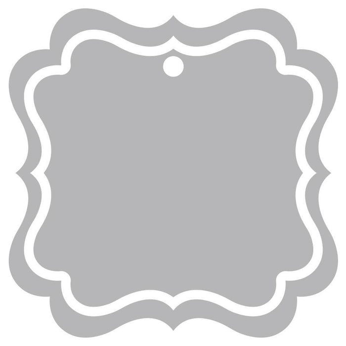 Set of 24 Solid Color Fancy Square Blank Gift Tags-Set of 24-Andaz Press-Gray-