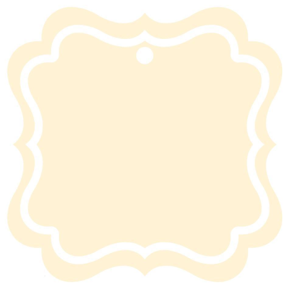 Set of 24 Solid Color Fancy Square Blank Gift Tags-Set of 24-Andaz Press-Ivory-