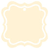 Set of 24 Solid Color Fancy Square Blank Gift Tags-Set of 24-Andaz Press-Ivory-