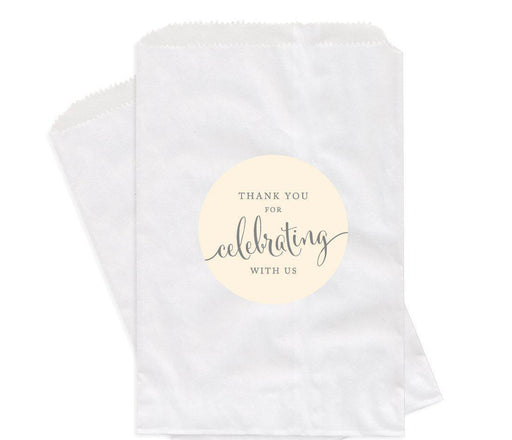 Set of 24 Thank You for Celebrating With Us Favor Bags-Set of 24-Andaz Press-White-