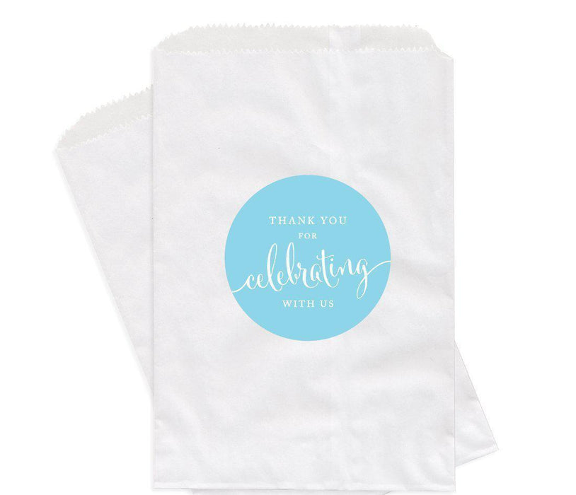Set of 24 Thank You for Celebrating With Us Favor Bags-Set of 24-Andaz Press-Baby Blue-