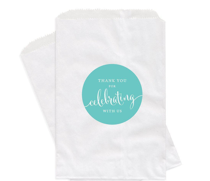 Set of 24 Thank You for Celebrating With Us Favor Bags-Set of 24-Andaz Press-Diamond Blue-