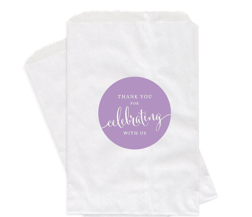 Set of 24 Thank You for Celebrating With Us Favor Bags-Set of 24-Andaz Press-Lavender-