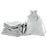 Set of 25 Velvet Drawstring Favor Bags-Set of 25-Andaz Press-5" x 7"-Light Gray-