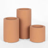 Set of 3 Ceramic Tealight and Taper Candle Holders Modern Minimal Candle Holder-Set of 3-Koyal Wholesale-Terracotta-