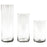Set of 3 Clear Glass Cylinder Vases Set-Set of 3-Koyal Wholesale-Clear-