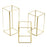Set of 3 Geometric Candle Holders-Set of 3-Koyal Wholesale-Gold-