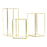 Set of 3 Geometric Candle Holders-Set of 3-Koyal Wholesale-Gold-