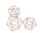 Set of 3 Geometric Decor Shapes Himmelis Prisms-Set of 3-Koyal Wholesale-Rose Gold-