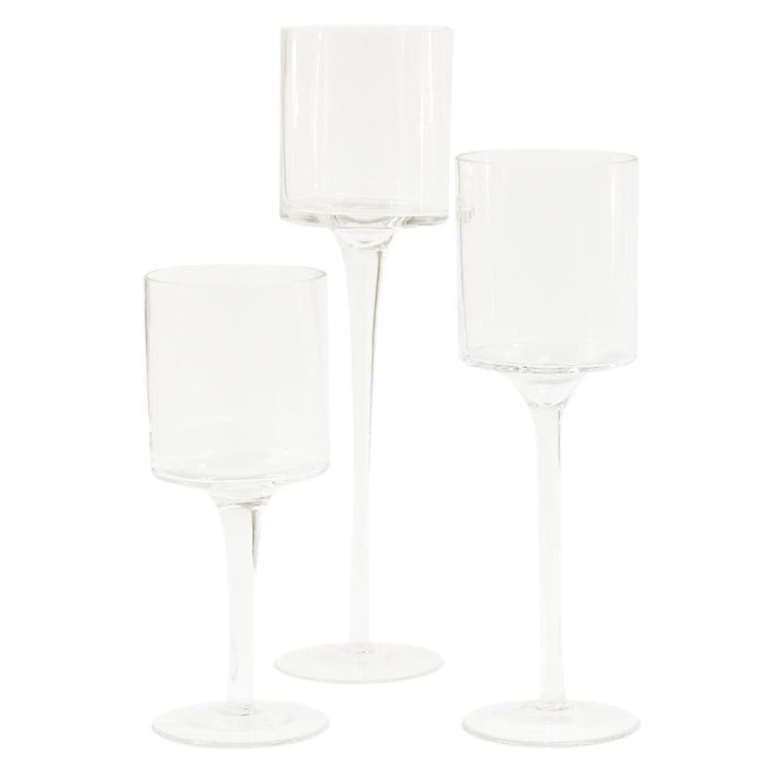 Set of 3 Glass Floating Candle Vases-Koyal Wholesale-Gold-SET OF 1 (3PC)-