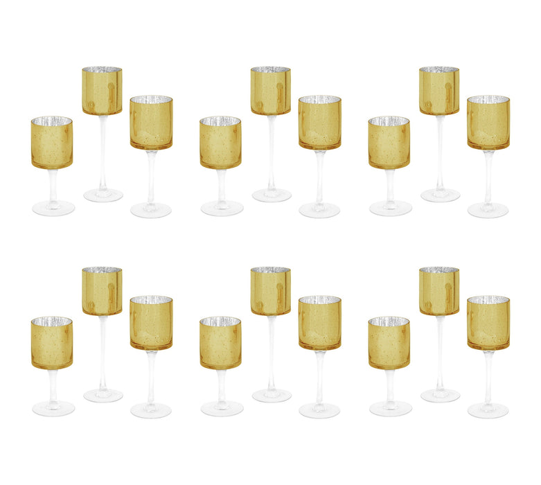 Set of 3 Glass Floating Candle Vases-Koyal Wholesale-Gold-SET OF 1 (3PC)-