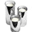 Set of 3 Mercury Glass Cylinder Vases Set-Set of 3-Koyal Wholesale-Silver-