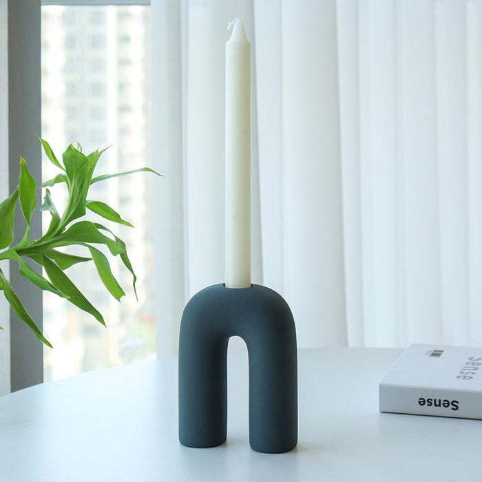 Set of 3 Modern Abstract Taper Candle Holder Set-Set of 3-Koyal Wholesale-Assorted-