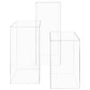 Set of 3 Modern Acrylic Pedestal-Set of 3-Koyal Wholesale-Clear-
