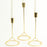 Set of 3 Modern Taper Candle Holder Set-Set of 3-Koyal Wholesale-Gold-
