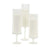 Set of 3 Pillar Candle Hurricane Pedestal Holders-Set of 3-Koyal Wholesale-