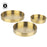 Set of 3 Round Decorative Gold Metal Trays-Set of 3-Koyal Wholesale-