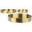 Set of 3 Round Decorative Gold Metal Trays-Set of 3-Koyal Wholesale-