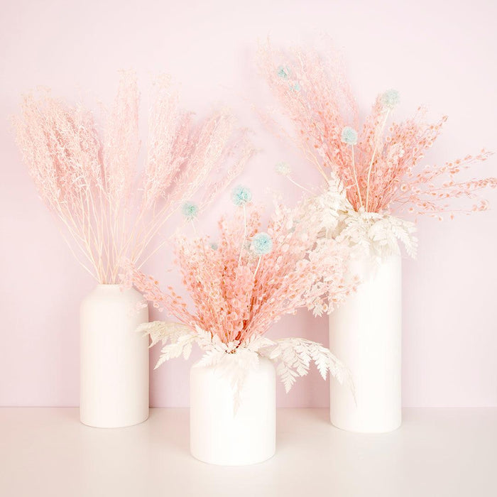Set of 3 Tall Modern Minimalist Ceramic Vases-Set of 3-Koyal Wholesale-Matte White-