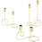 Set of 3 Taper Candlestick Holders Table Decor, Modern Wedding Metal Candlestick Decor Centerpieces-Set of 3-Koyal Wholesale-Gold-