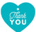 Set of 30 Thank You Heart Gift Tags, Chic Style-Set of 30-Andaz Press-Aqua-