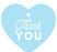 Set of 30 Thank You Heart Gift Tags, Chic Style-Set of 30-Andaz Press-Baby Blue-