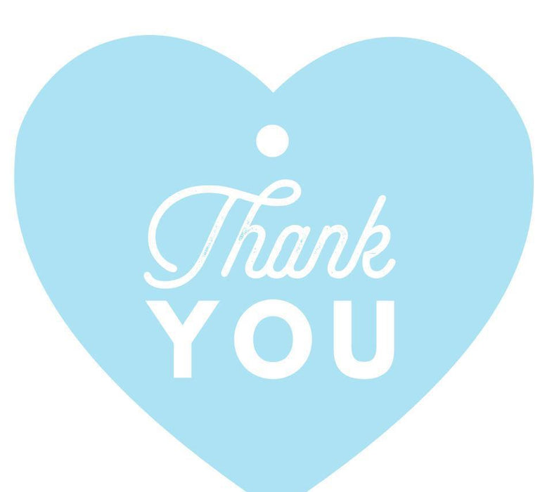 Set of 30 Thank You Heart Gift Tags, Chic Style-Set of 30-Andaz Press-Baby Blue-