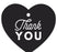 Set of 30 Thank You Heart Gift Tags, Chic Style-Set of 30-Andaz Press-Black-