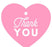 Set of 30 Thank You Heart Gift Tags, Chic Style-Set of 30-Andaz Press-Bubblegum Pink-